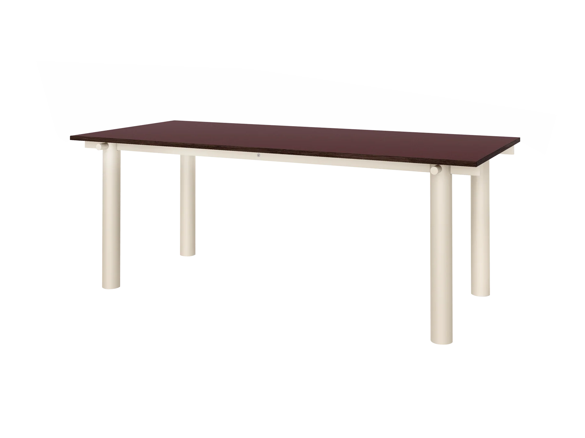 Atura Dining Table - Light Cashmere/Burgundy Linoleum - Image 2