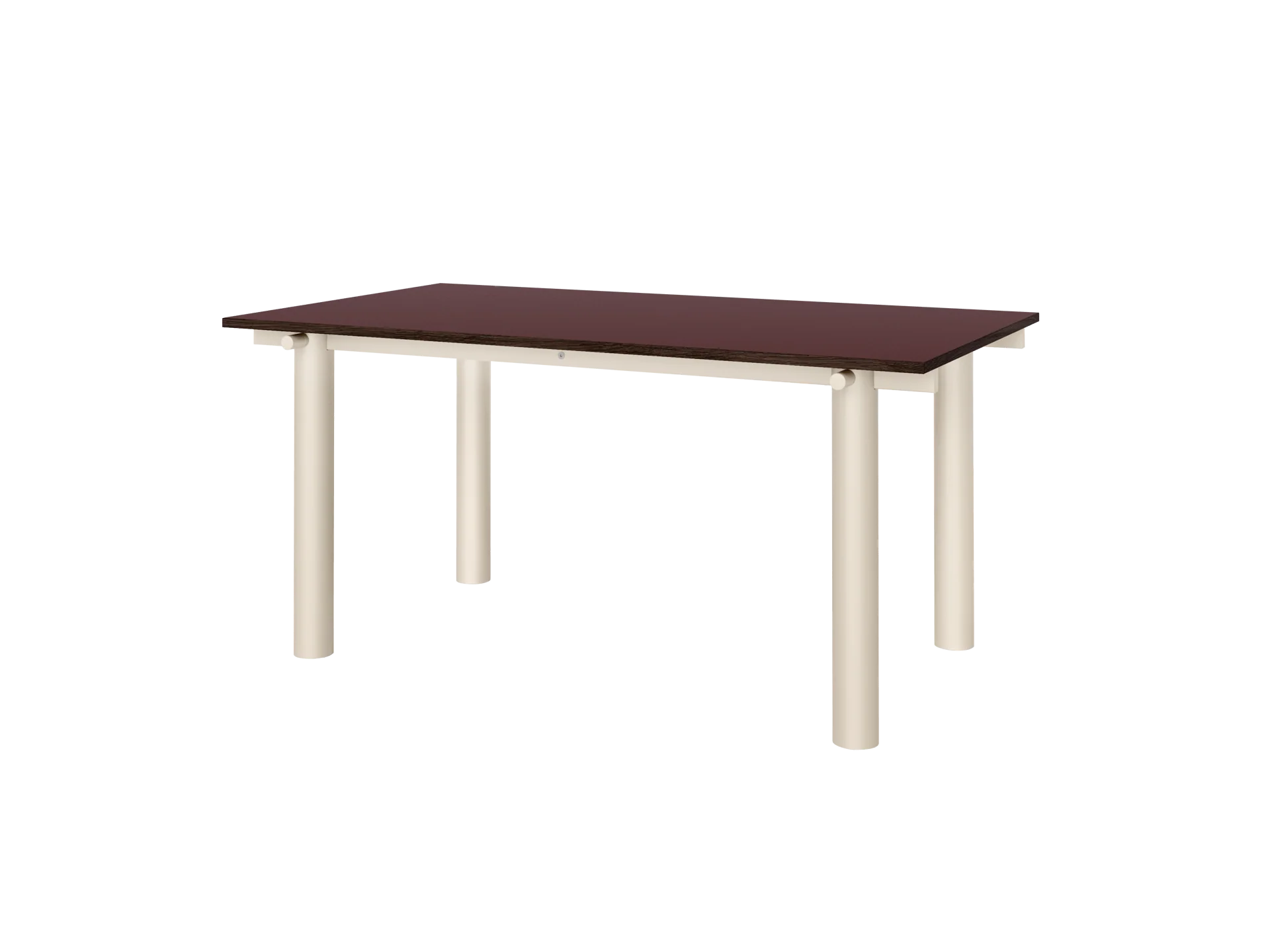 Atura Dining Table - Light Cashmere/Burgundy Linoleum - Image 4