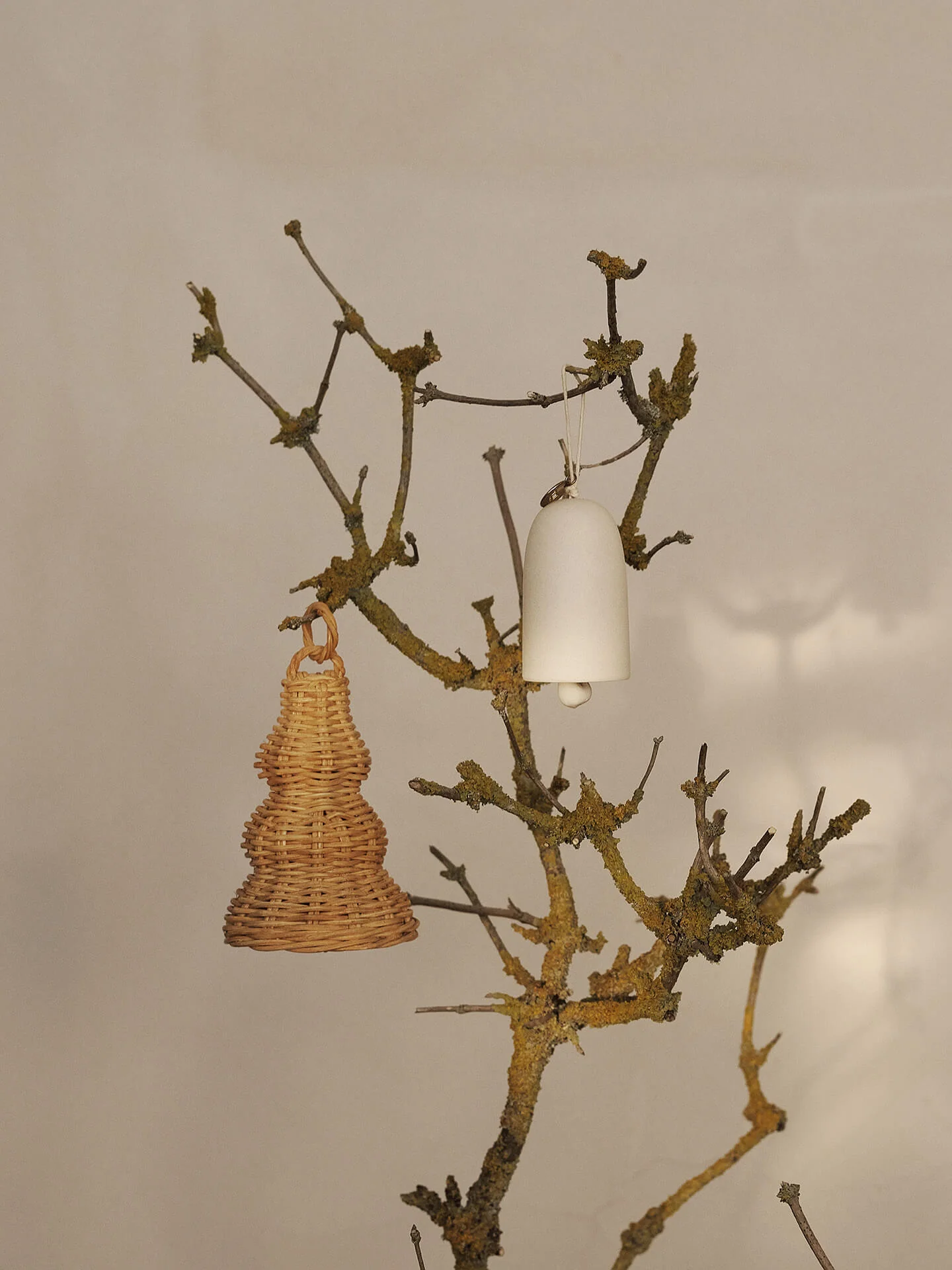 Braided Bell Baubles - Set of 2 - Natural - Image 3
