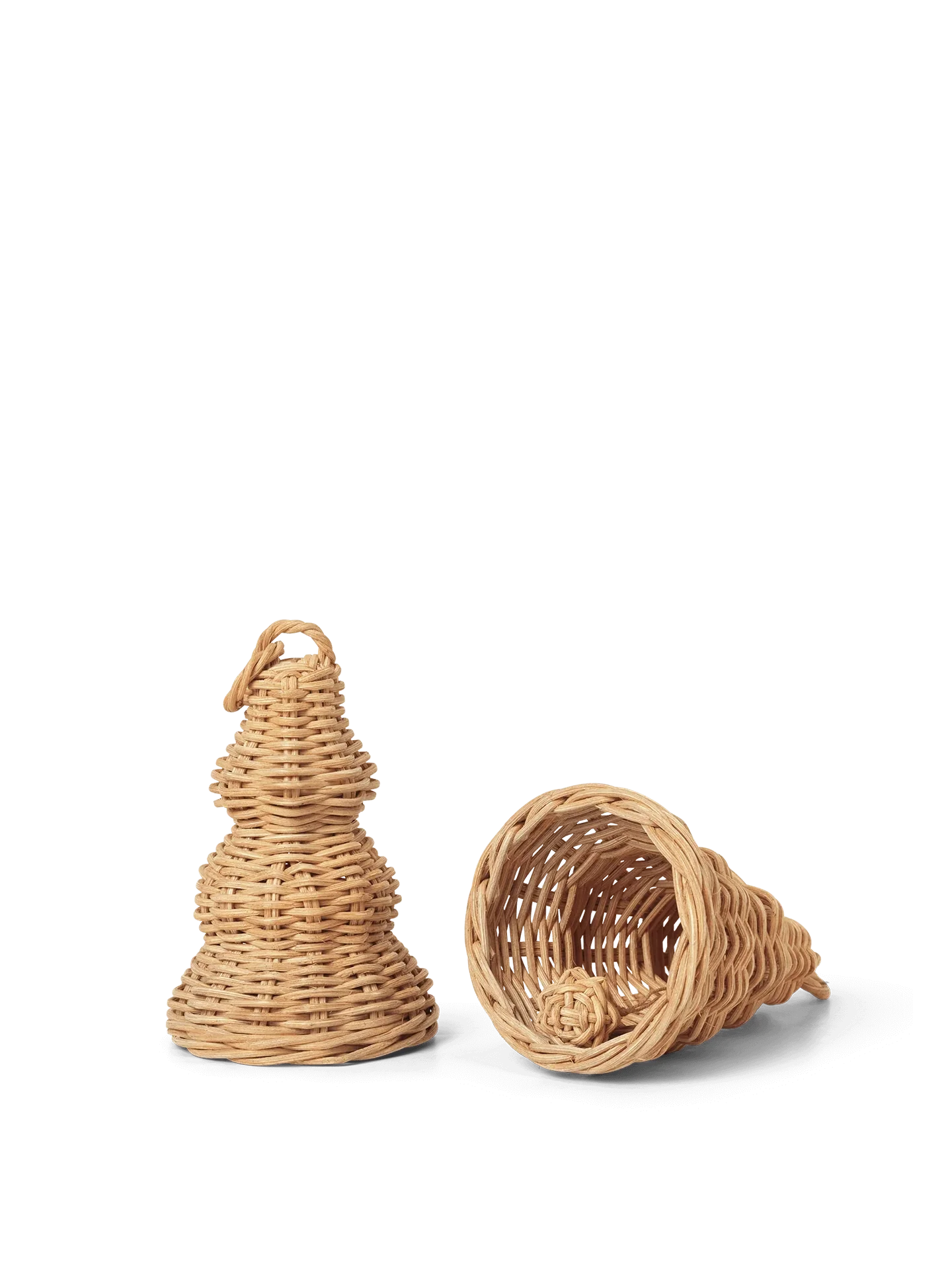 Braided Bell Baubles - Set of 2 - Natural - Image 4