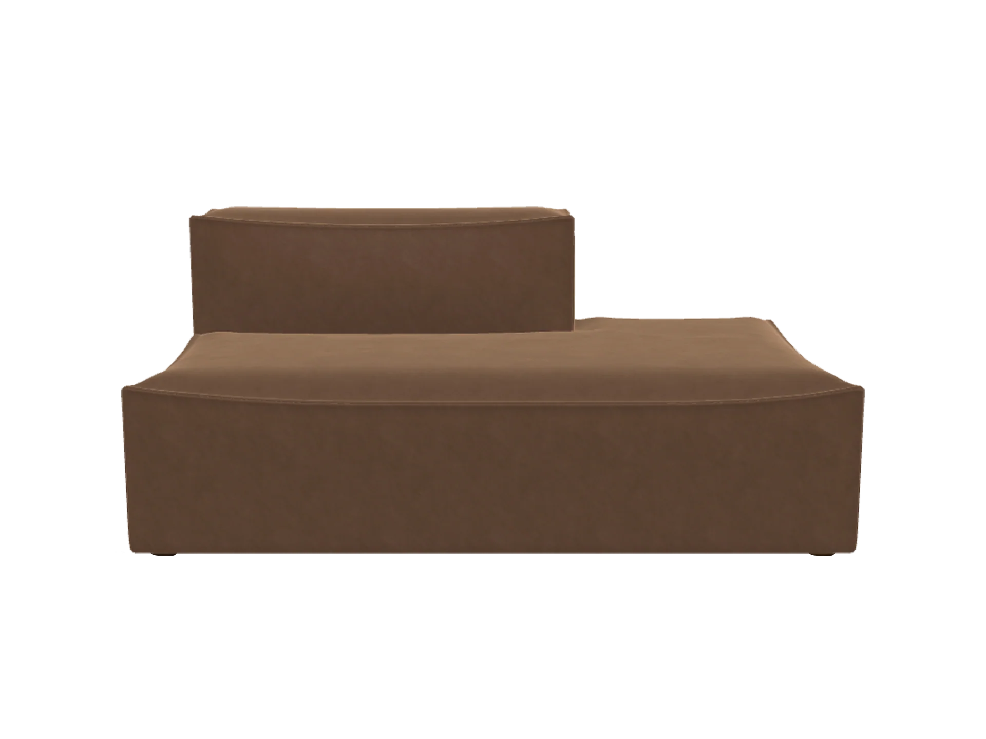 Catena Sofa Open End Right L301 - Rich Velvet - Soft Brown - US