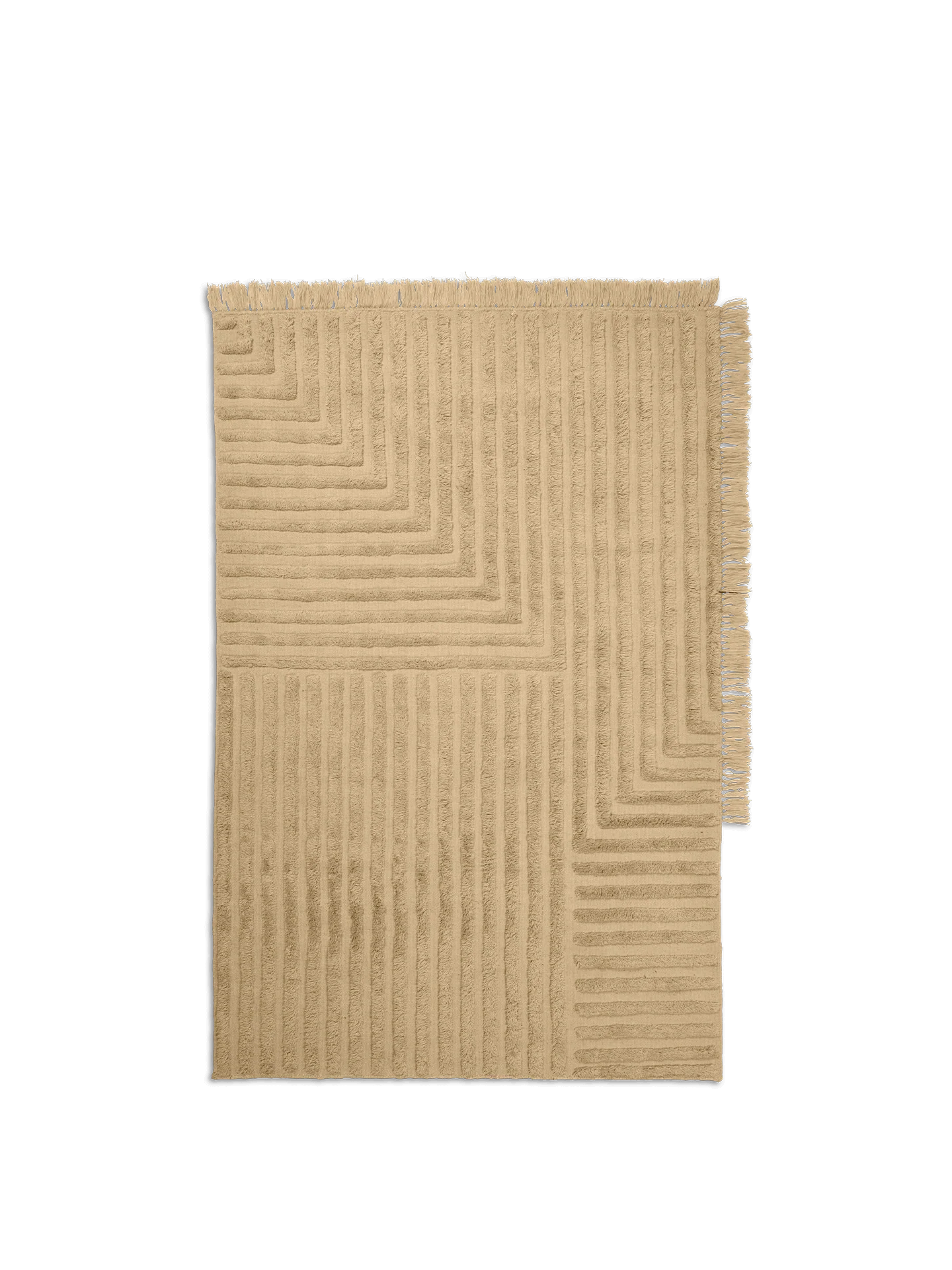 Crease Wool Rug - Light Sand