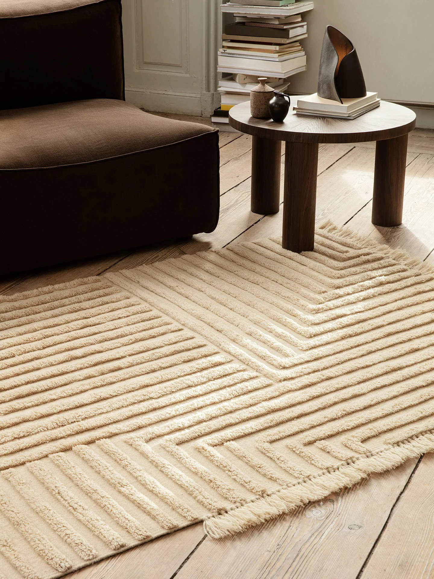 Crease Wool Rug - Light Sand - Image 4