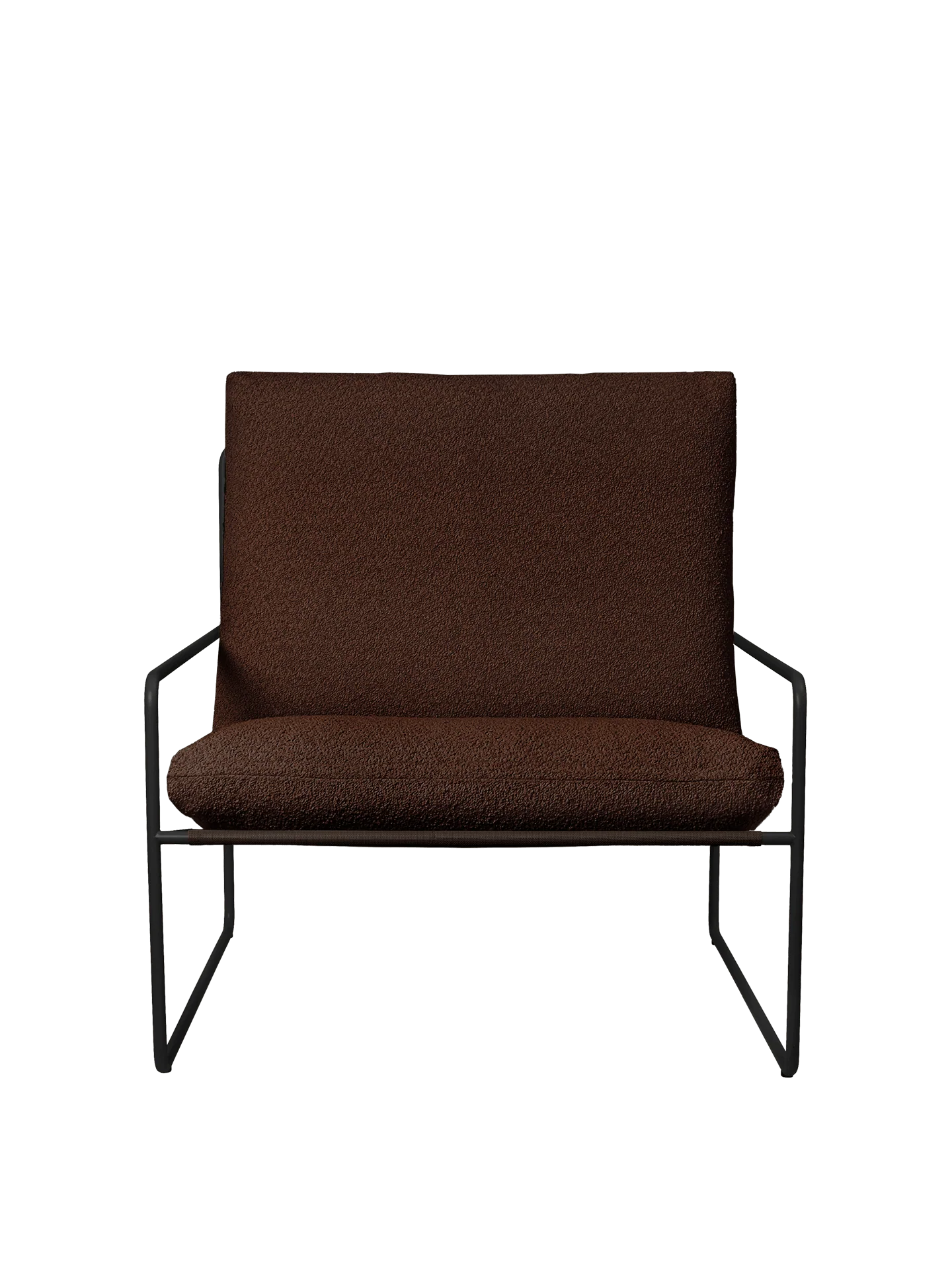 Desert 1-seater - Black - Pure Bouclé - Chestnut - Image 2