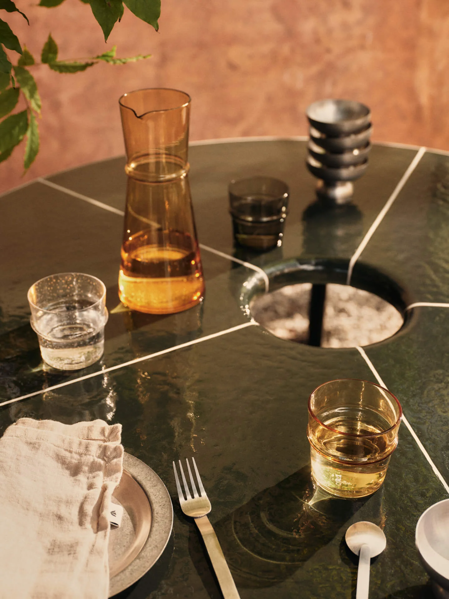 Deya Dining Table - Dark Green - Image 3