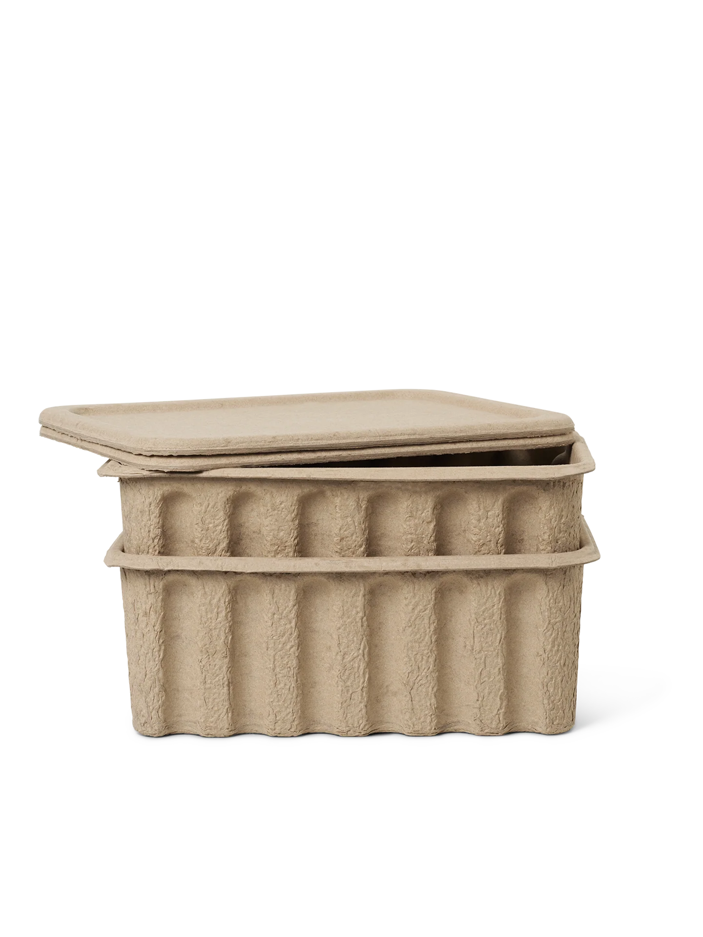Paper Pulp Box - Set of 2 - Brown - Image 7