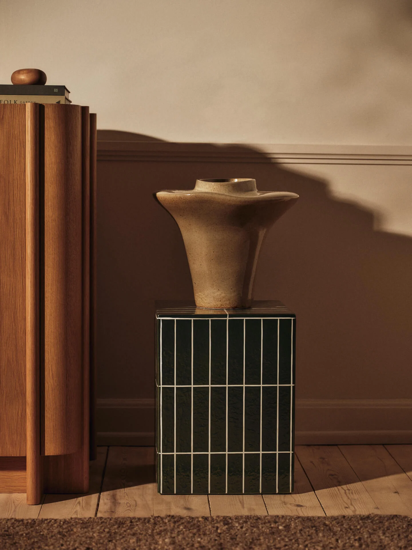 Pillar Side Table - Dark Green - Image 2