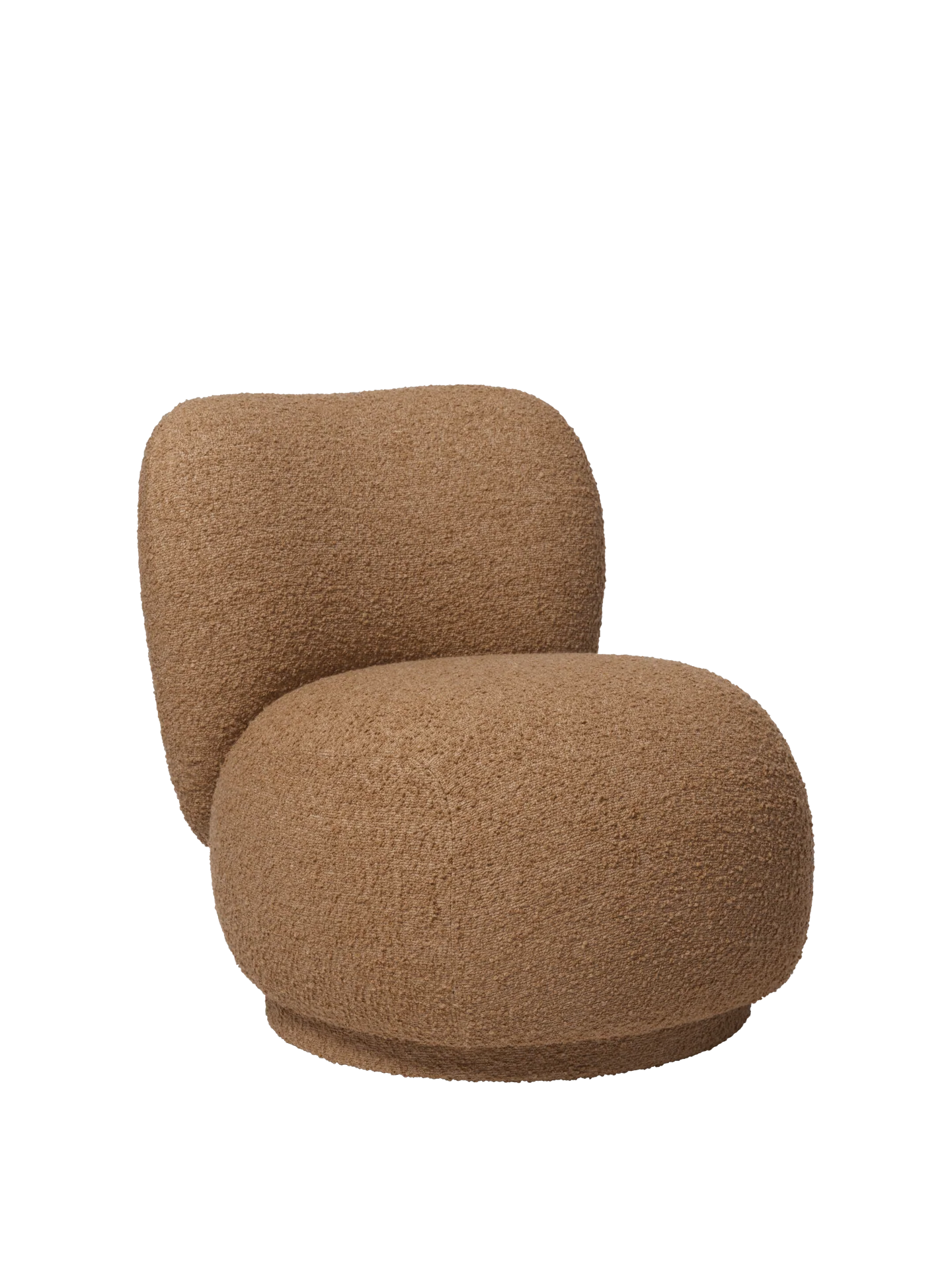 Rico Piccolo Lounge Chair - Swivel - Raw Bouclé - Tan - US - Image 2
