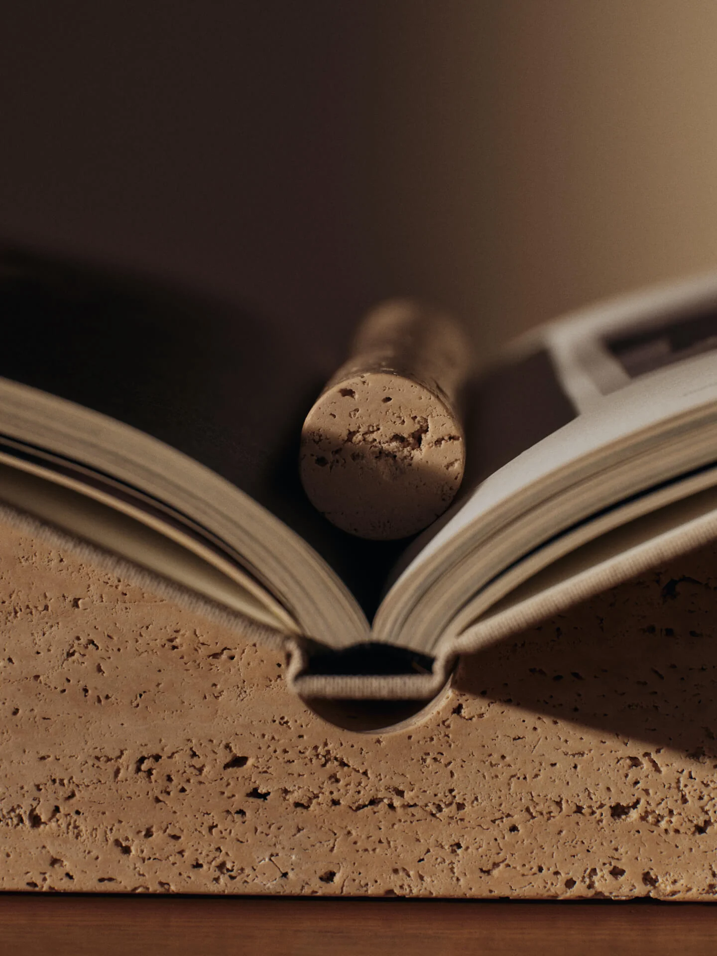 Tvara Book Stand - Travertine - Image 3